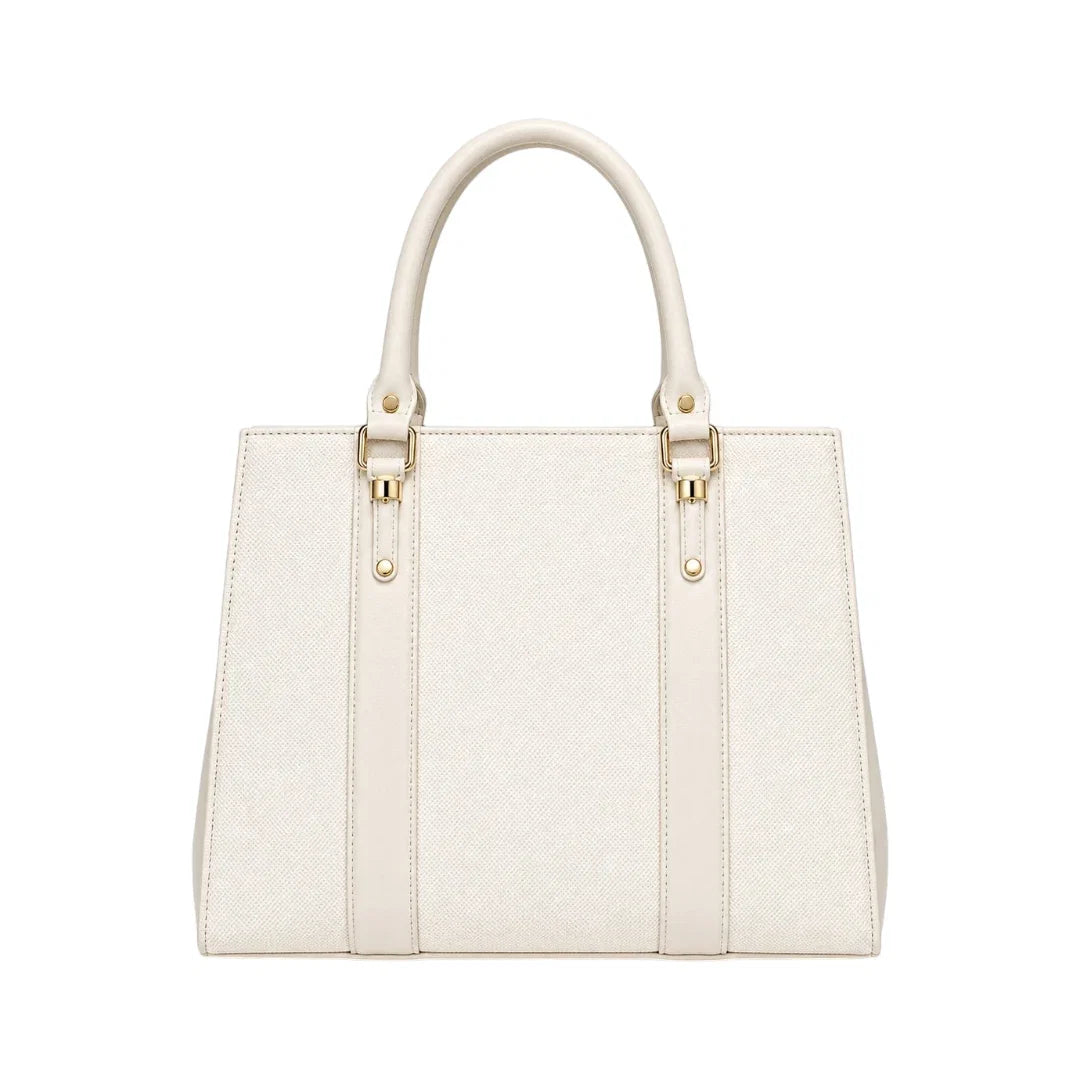 Morven Ivory Timeless Textured Women’s Satchel Handbag
