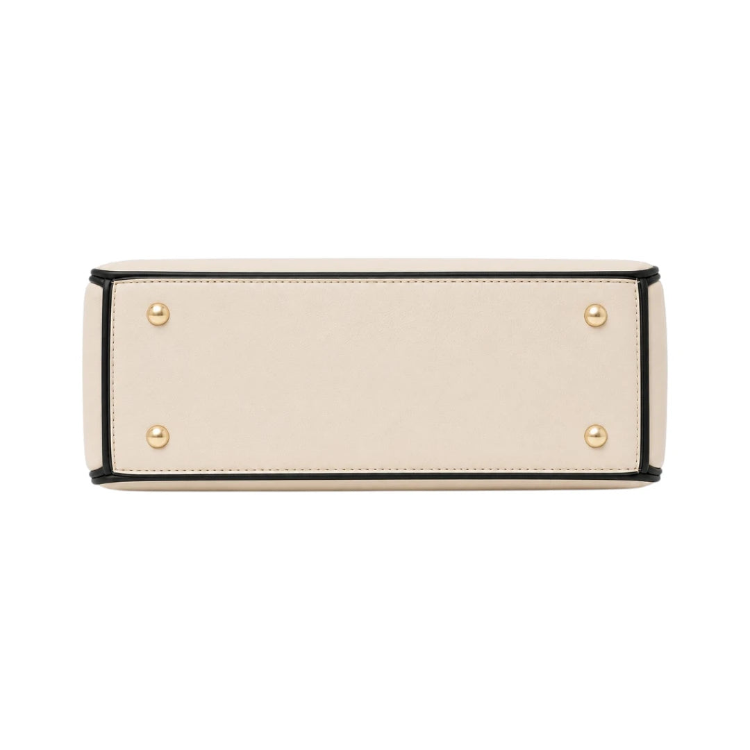 Morven Beige Faux Leather – Two-Tone Everyday Bag