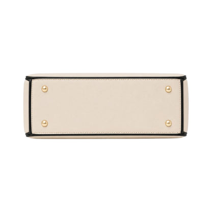 Morven Beige Faux Leather – Two-Tone Everyday Bag