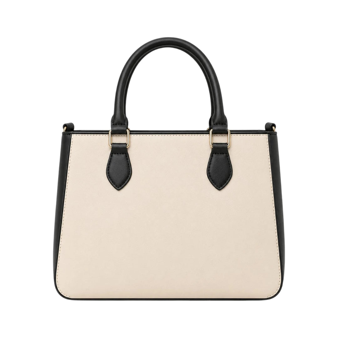 Morven Beige Faux Leather – Two-Tone Everyday Bag