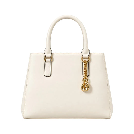 Morven Ivory Structured Faux Leather Women’s Satchel Handbag