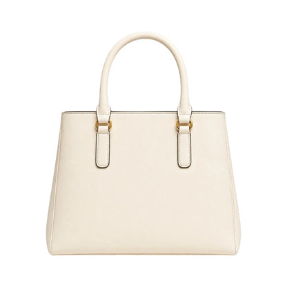 Morven Ivory Structured Faux Leather Women’s Satchel Handbag