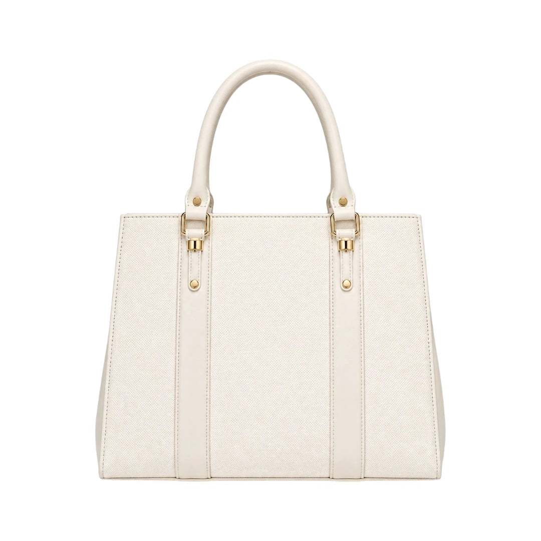 Morven Ivory Timeless Textured Women’s Satchel Handbag